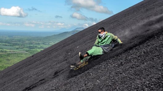 Volcano boarding, Cerro Negro, Nicaragua