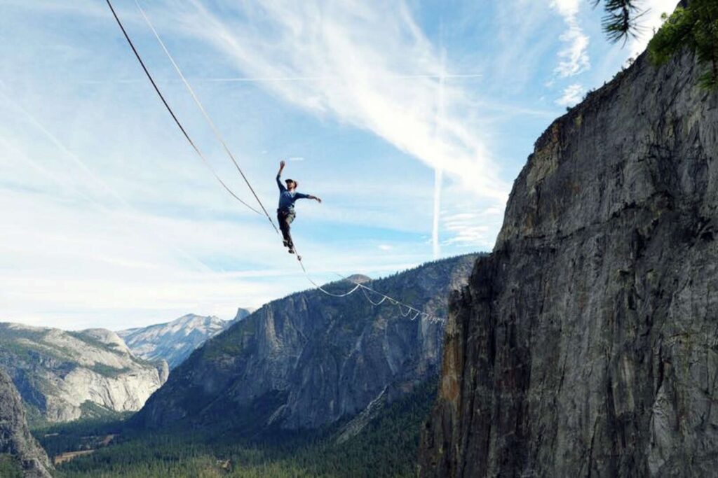 Highlining, Yosemite, USA
