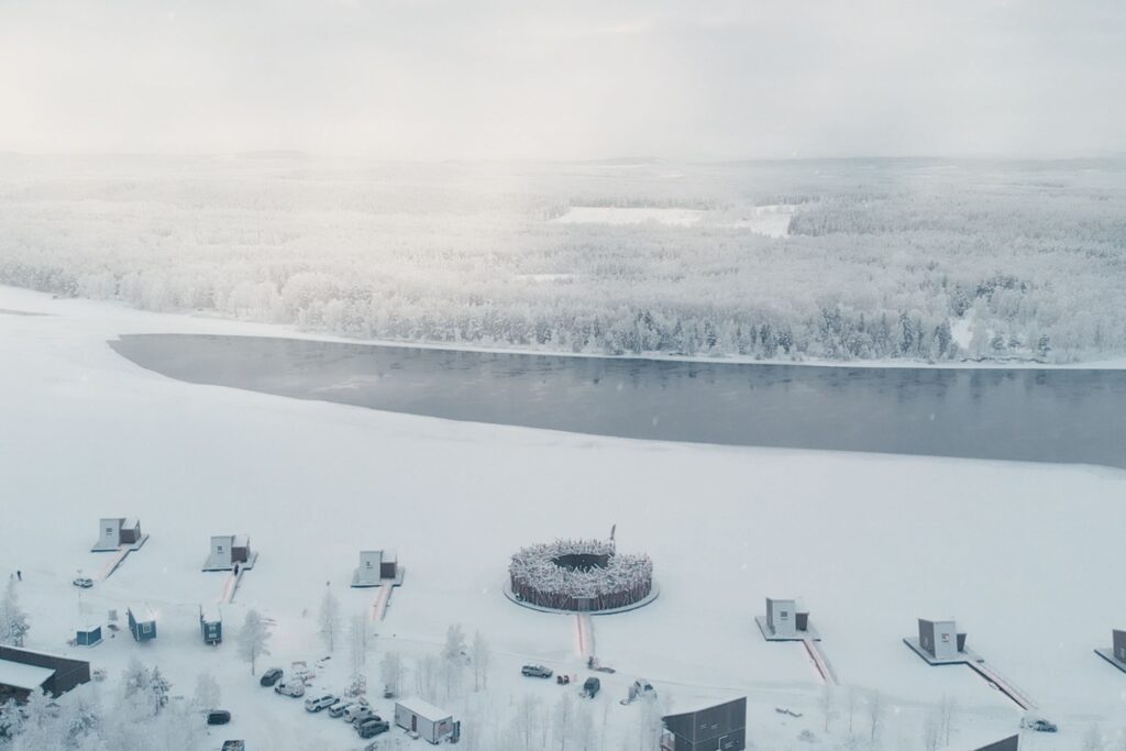 Ice plunging, Swedish Lapland